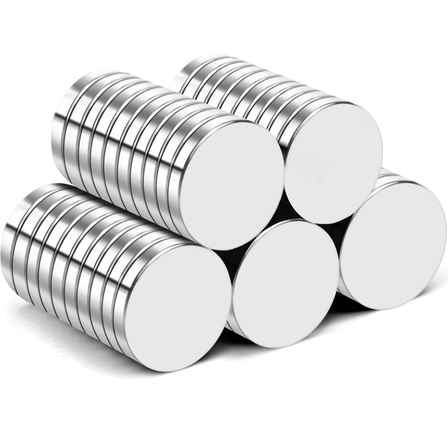 TRYMAG 15x3mm 50Pcs Super Magnets, Small Round Fridge Rare Earth Magnets for Crafts, Tiny Office Magnet for Whitboard, Dry Erase Board, DIY, Scientific Models