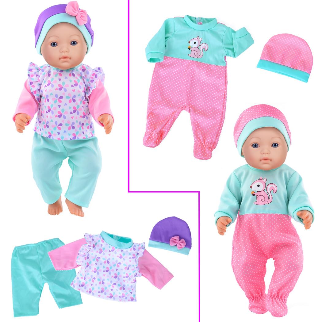 10 Sets Doll Clothes for Baby Dolls – Vibrant Outfit Perfect for 15-16-17 Inch Baby Dolls with Accessories