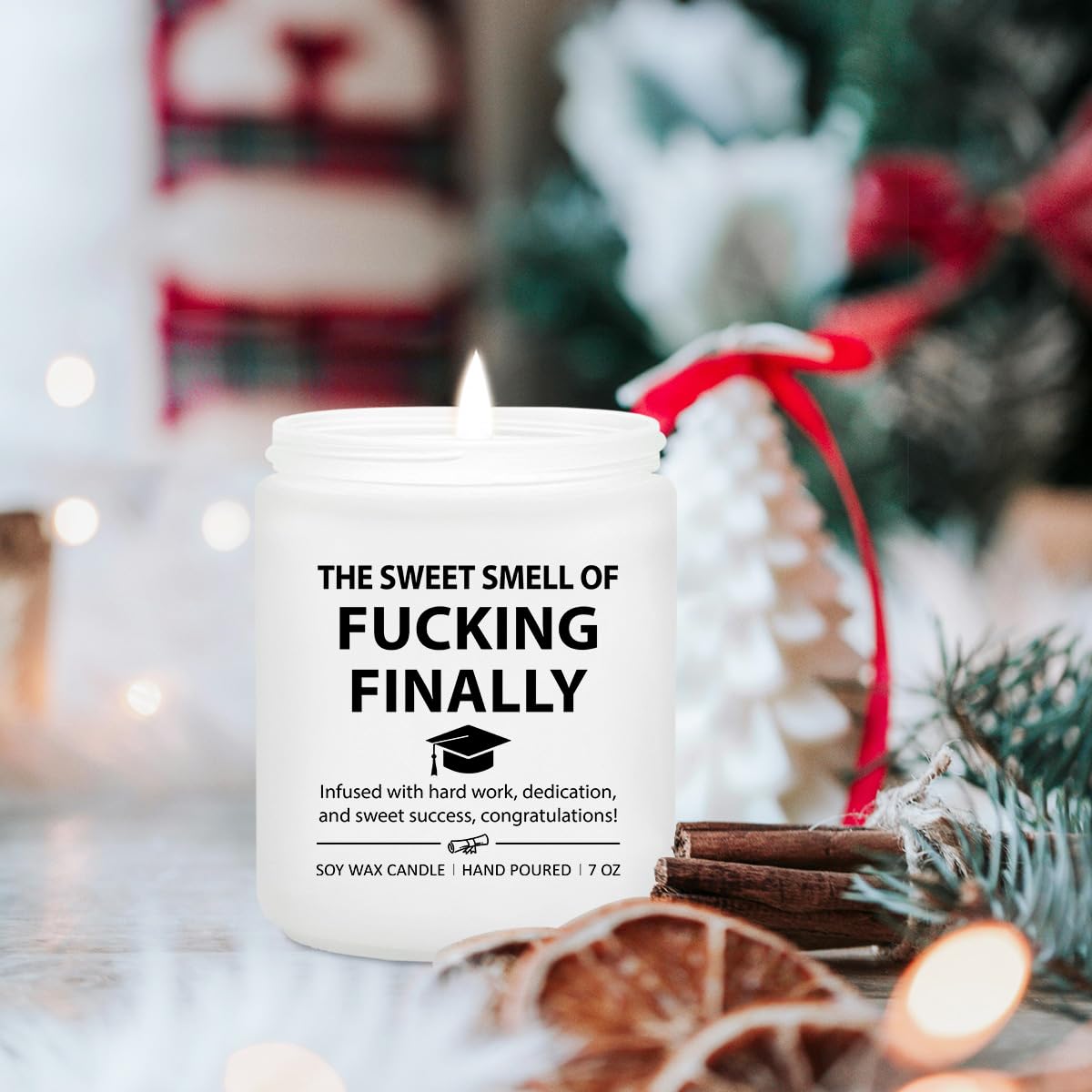 Risnoae Graduation Gifts for Her 2026 - High School, University, College, Masters Degree, Phd, Nurse Graduation Candle Gifts for Women, Men - Cool Personalized Female Grade 8 Graduated Gift