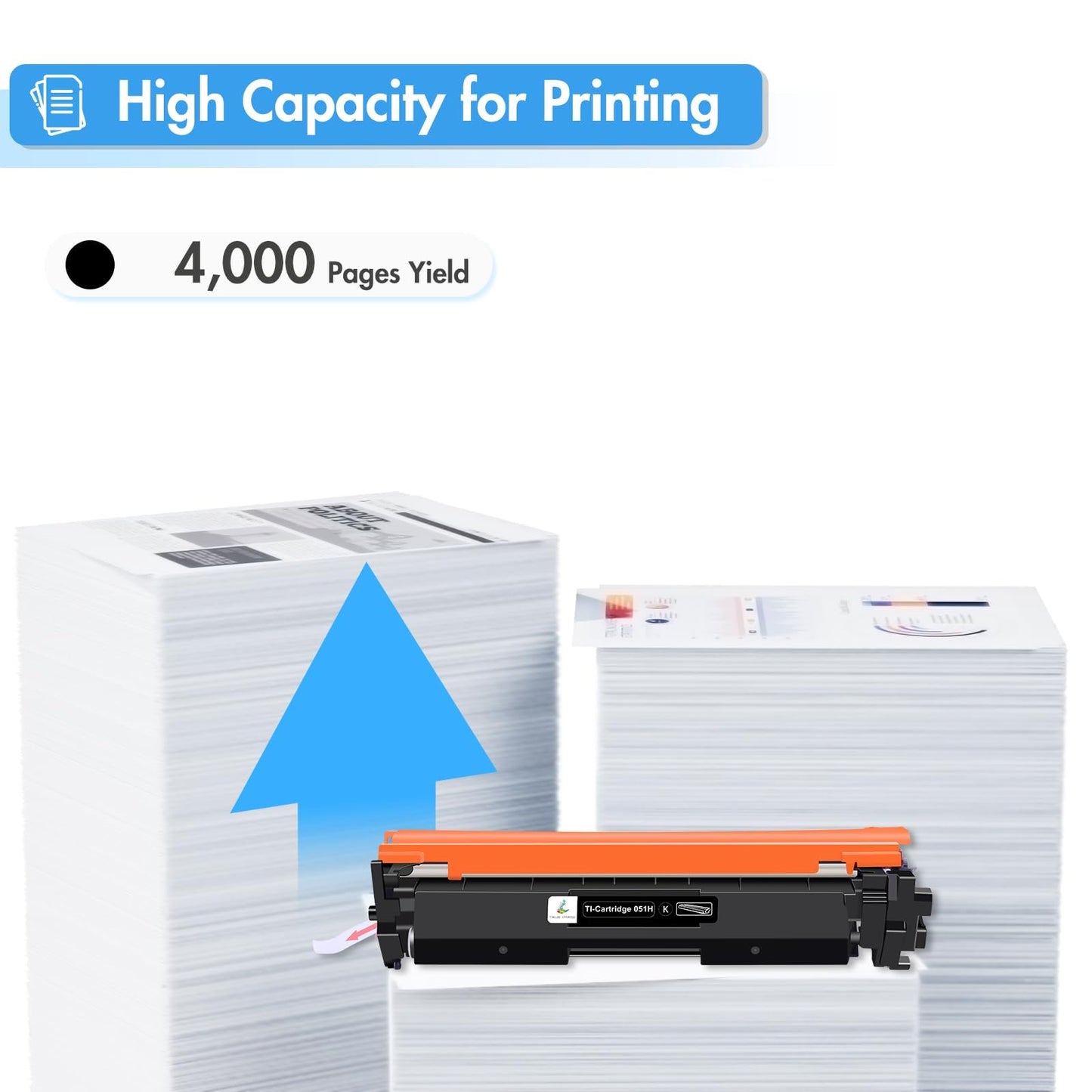 051H 051 Toner Cartridge Compatible for Canon 051H High-Yield Black Toner Cartridge 051 CRG-051H CRG051 for ImageCLASS MF264dw MF267dw MF269dw LBP162dw LBP161dn MF266dn MF263dn Printer 2-Pack