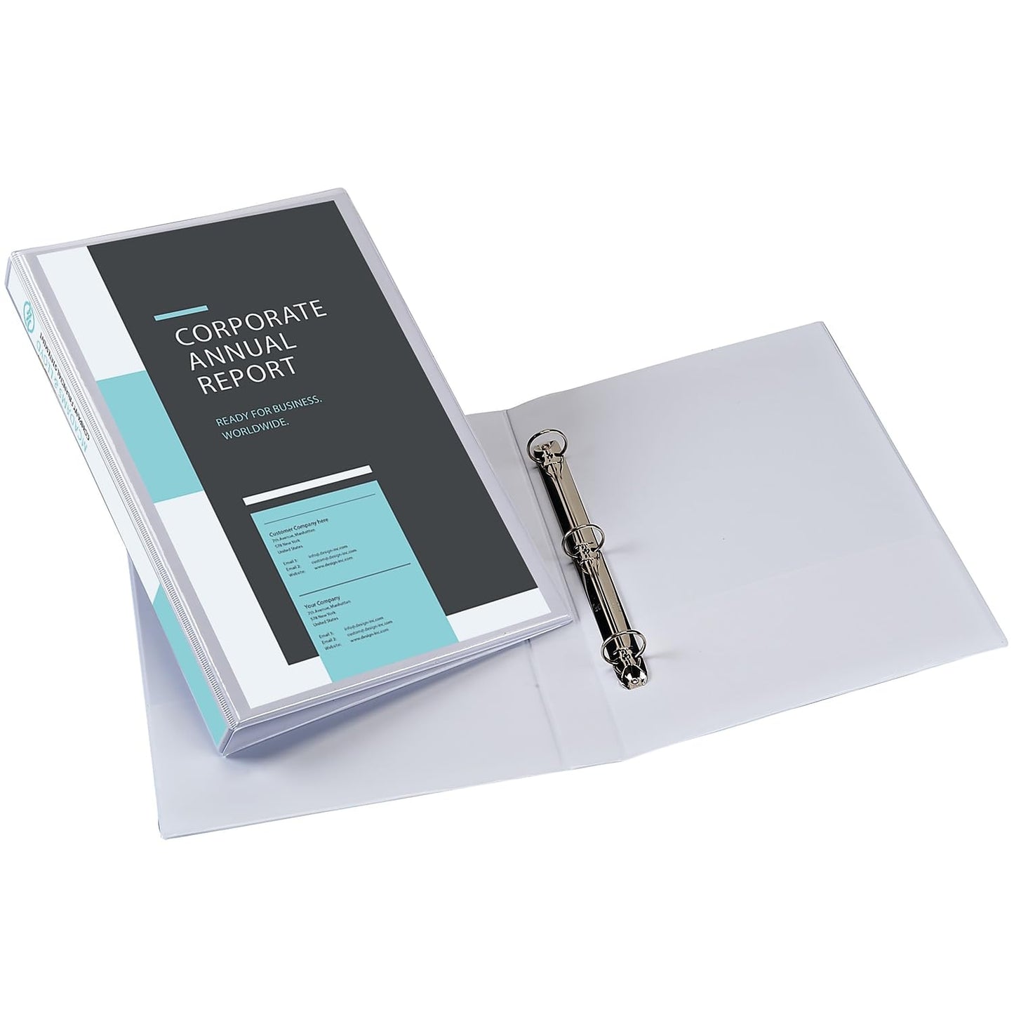 AVERY Durable Legal-Sized Binder, 1" Round Rings, 8.5" x 14", 175 Sheet Capacity (16500) White