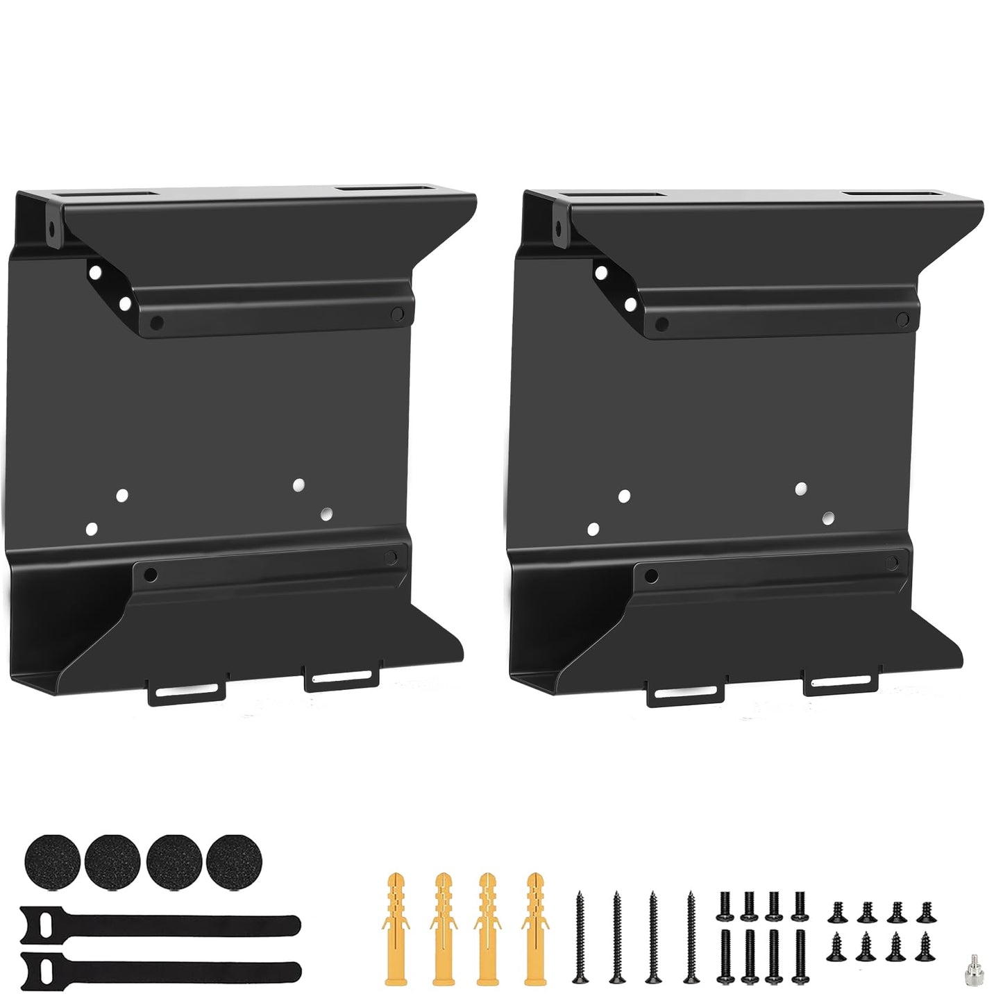 2 Pack Mini PC VESA Mount Compatible with Lenovo Thinkcentre Tiny M90q Gen2, M80q Gen3, M90q Gen3, M90q Gen2, M70q Gen2, M60e, M75q Gen2, Under Desk and Wall Mount,75x75mm or 100x100mm Monitor Arm