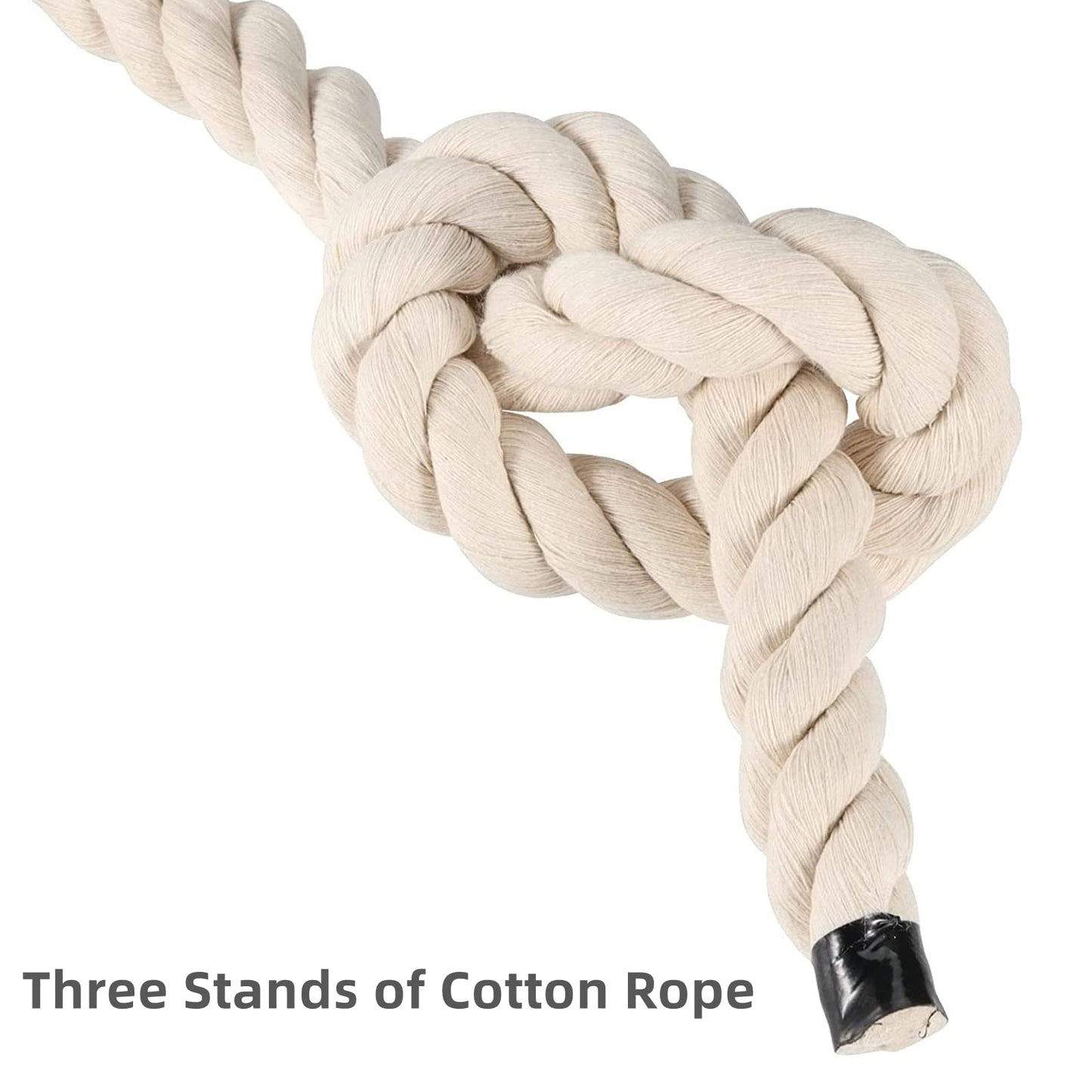 1 Inch x 49 Feet Natural Cotton Rope, 3 Strand Twisted Cotton Cord, Super Thick Soft Cotton Rope for Crafts, Sports Tug of War, Hammock, Home Decorating Wedding Rope