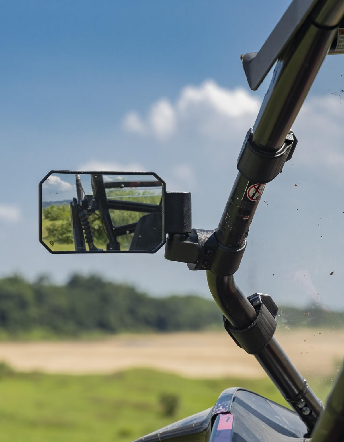 KEMIMOTO UTV Side Mirrors with 1.6'' to 2'' Roll Bar Cage, Adjustable&Breakaway SXS Rearview Mirrors, Compatible Polaris RZR, Can-Am Maverick X3, Pioneer, Talon, Kawasaki Teryx,Gator, CFMOTO,Black
