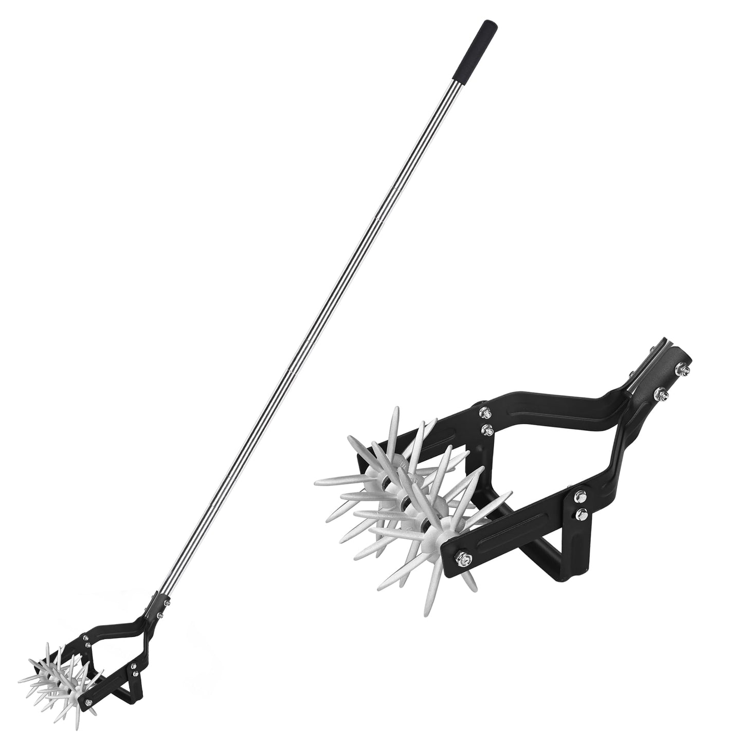 YEELOR Manual Rotary Cultivator, 2-in-1 Weeding & Soil Loosening Tool for Tilling, Weeding & Aeration in Flower Beds, Planter Boxes, Vegetable Plots & Yards