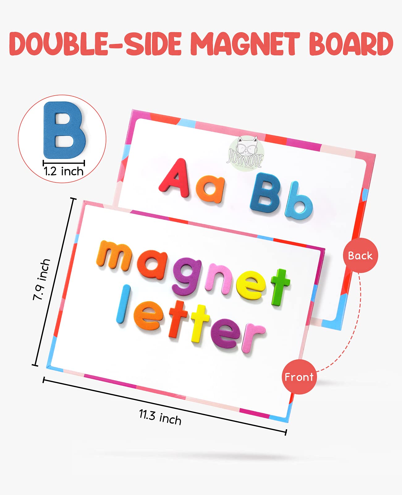 Classroom Magnetic Alphabet Letters Kit 234 Pcs with Double-Side Magnet Board - Gamenote Foam Alphabet Letters for Preschool Kids Toddler Spelling and Learning Colorful