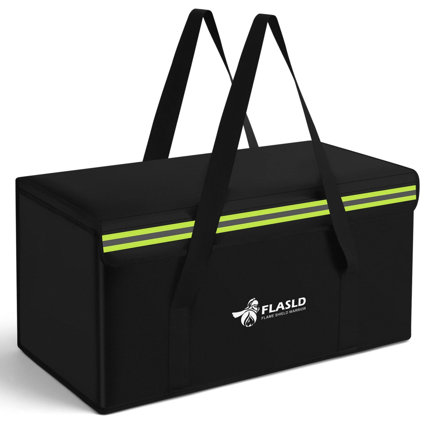 FLASLD Fireproof Document & Money Bags, Large Fireproof & Water Resistant Bag, Fireproof Folder Safe Bag for Cash, Valuables & Passport, with Silicone Coating & Zipper Closure (Storage Bag-24x12x12”)