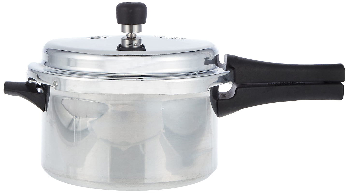 Prestige Popular Aluminium Pressure Cooker, 4 Liters,Silver