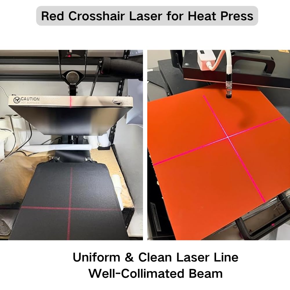 Heat Press Laser Alignment System, Laser Positioning Tool for T-Shirt & Hat Press. Magnetic Guide for Sewing Machine, DTF, Sublimation. Perfect Placement for Printing & Quilting