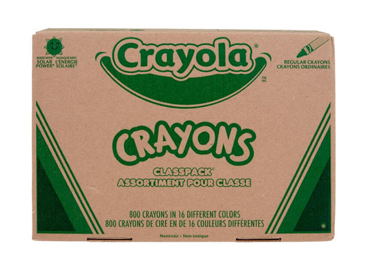 Crayola Crayon Classpack, School Supplies, 16 Colors (50 Each), 800 Ct, Standard