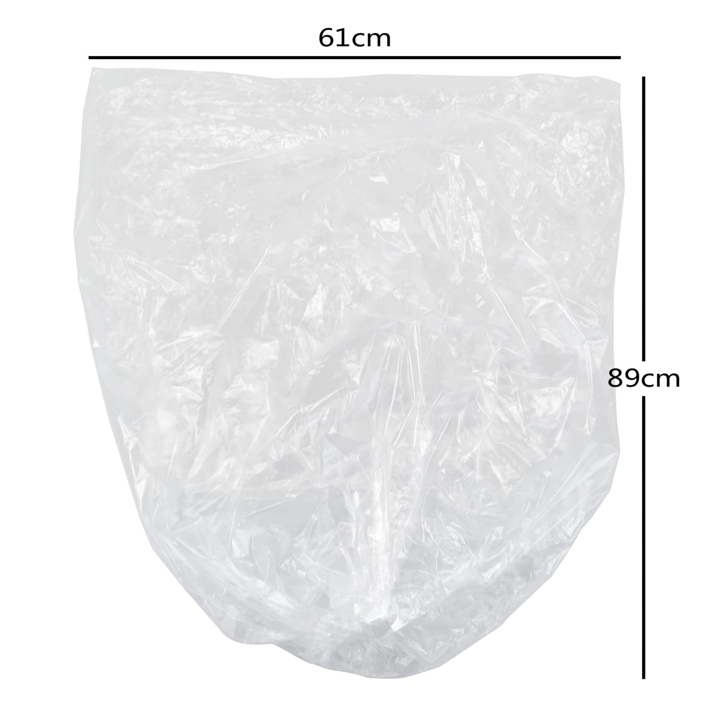 Ponpong 13 Gallon Tall Kitchen Trash Bags, 50 L Large Garbage Bags, Bin Liners, Clear, 150 Counts/6 Rolls