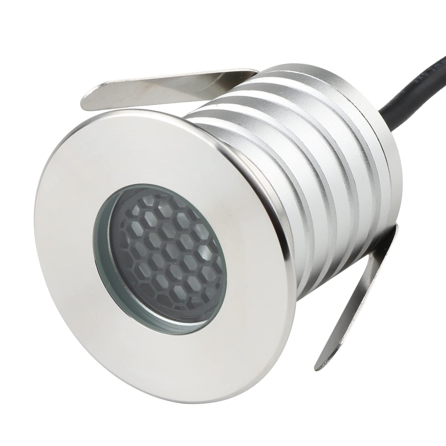 CNBRIGHTER LED In-Ground Well Lights Anti-Glare,3W 12V-24V DC, IP67 Waterproof Recessed Lamp,Buried Underground Outdoor Landscape Lighting,Warm White 3000K(3 Watt)