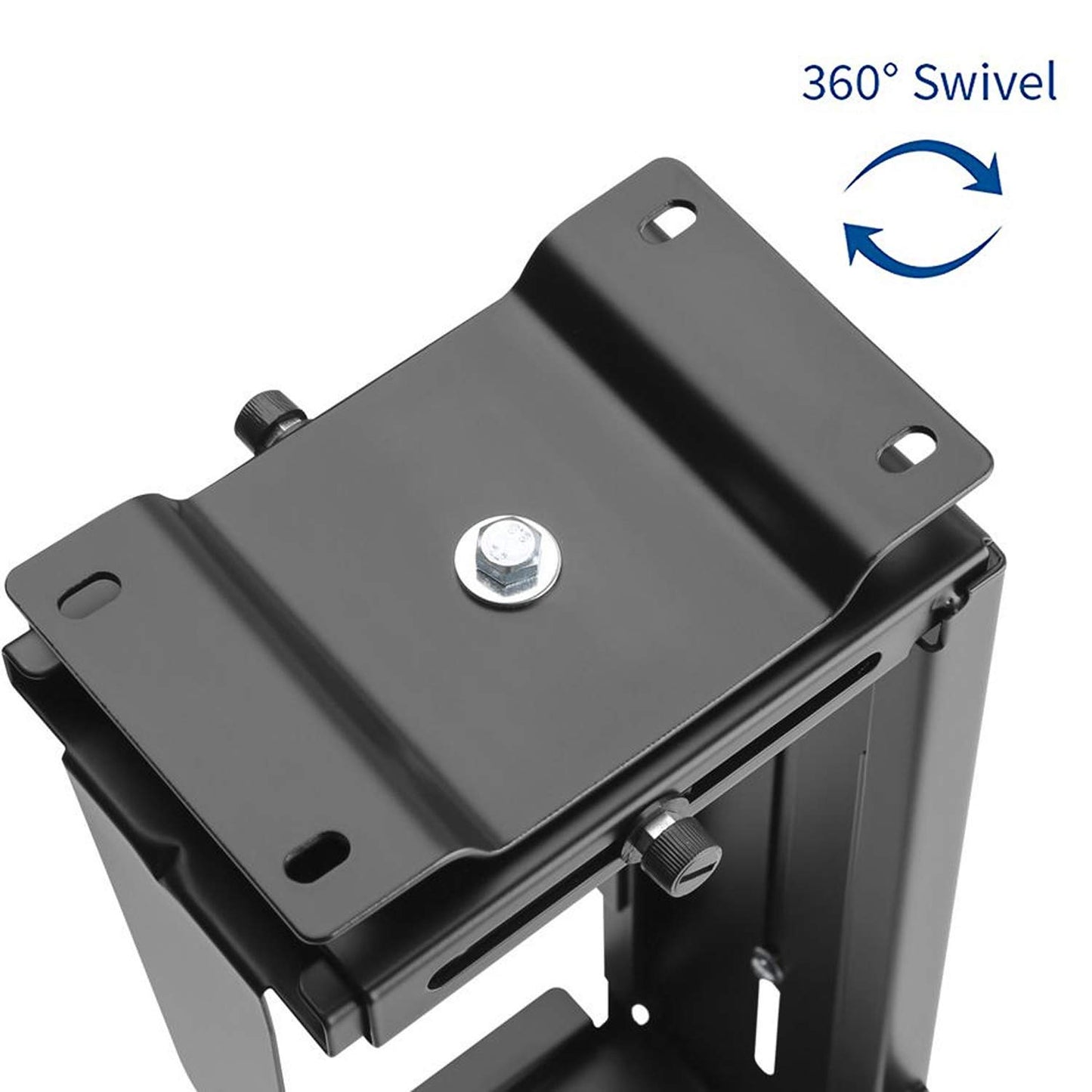 PrimeCables Under Desk Computer Mount, Most CPU Wall/Under Desk PC Tower Mount Heavy Duty Steel Computer Tower Stand, Secure Fit, 360° Swivel (Adjustable for 3.46-7.99" Width, 1.81-20.94" Height)