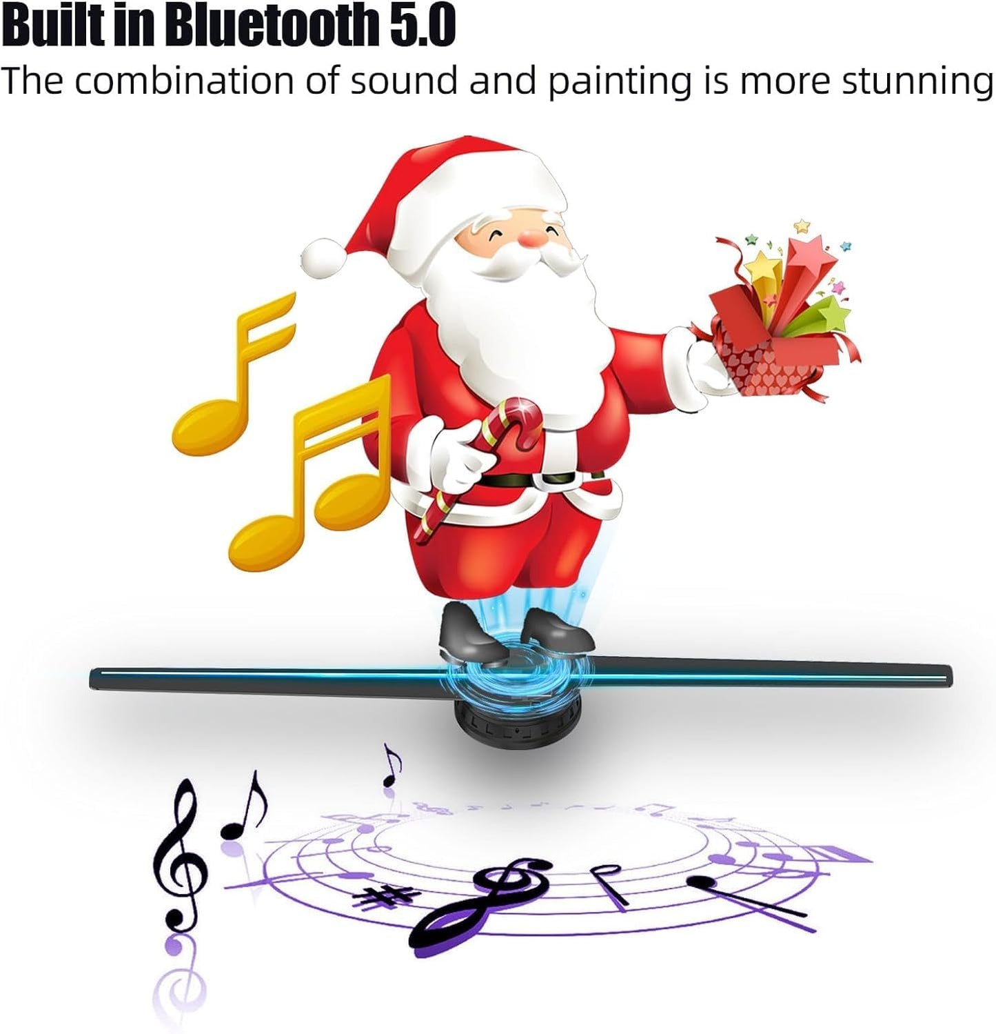 3DhologramFan,16.5in Holographic Fan Holographic Projector Supports WiFi Connection 234 HD LED Portable Design 42CM 3D Led Fan Display Contains 1500 Videos for Store, Bar, Events, Trade Shows, Parties
