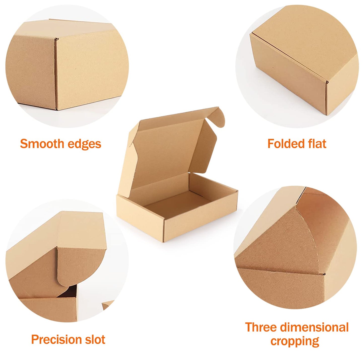 PHAREGE 9x6x2 inch Shipping Boxes 50 Pack, Brown Cardboard Gift Boxes with Lids for Wrapping Giving Women Men Presents, Small Corrugated Mailer Boxes for Packaging Mailing Small Business