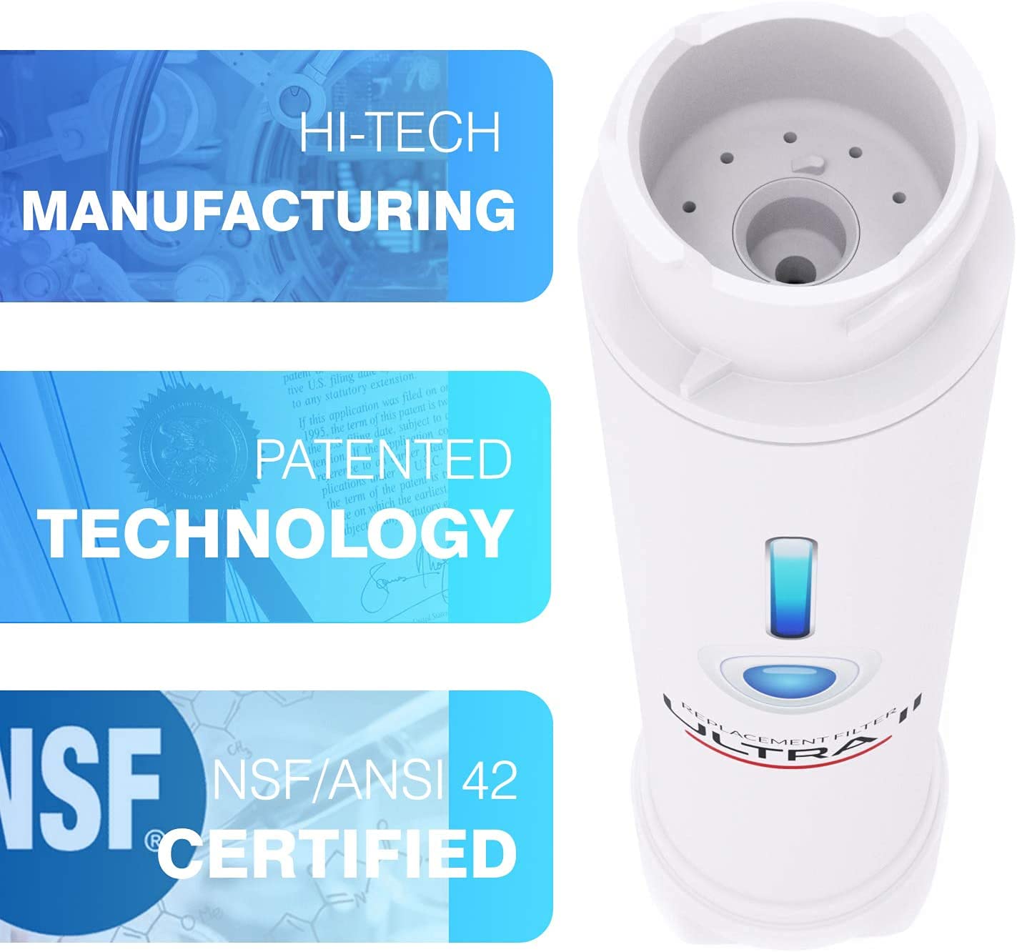 Refrigerator Water Filter Compatible with Frigidaire Eptwfu01 Puresource Ultra II, Fpbc2277rf Fghb2868tp Ffhd2250td Fgsc2335tf Fgsc2335td