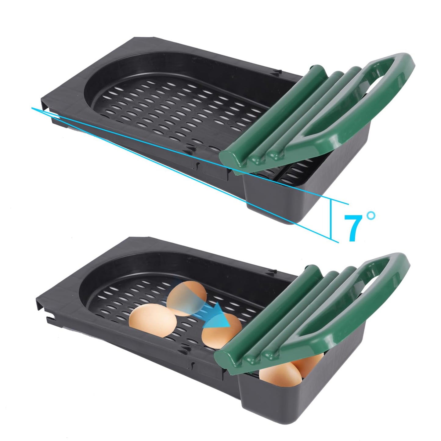 Chicken Nesting Box Tray, Plastic Laying Box Tray for Chicken Nest Boxes
