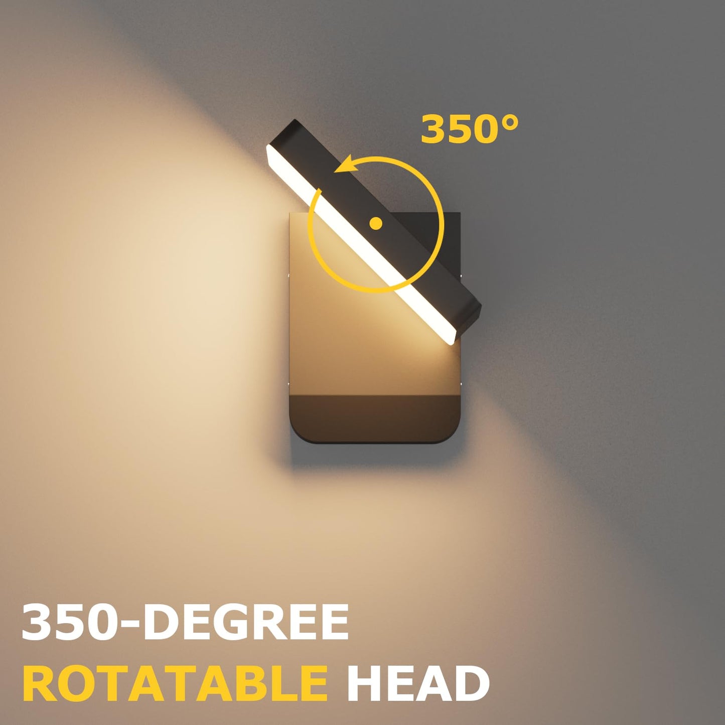 Outdoor Wall Lights LED Modern Wall Sconce Rotatable Bronze Exterior Wall Lights Modern Lights for House, 3000K