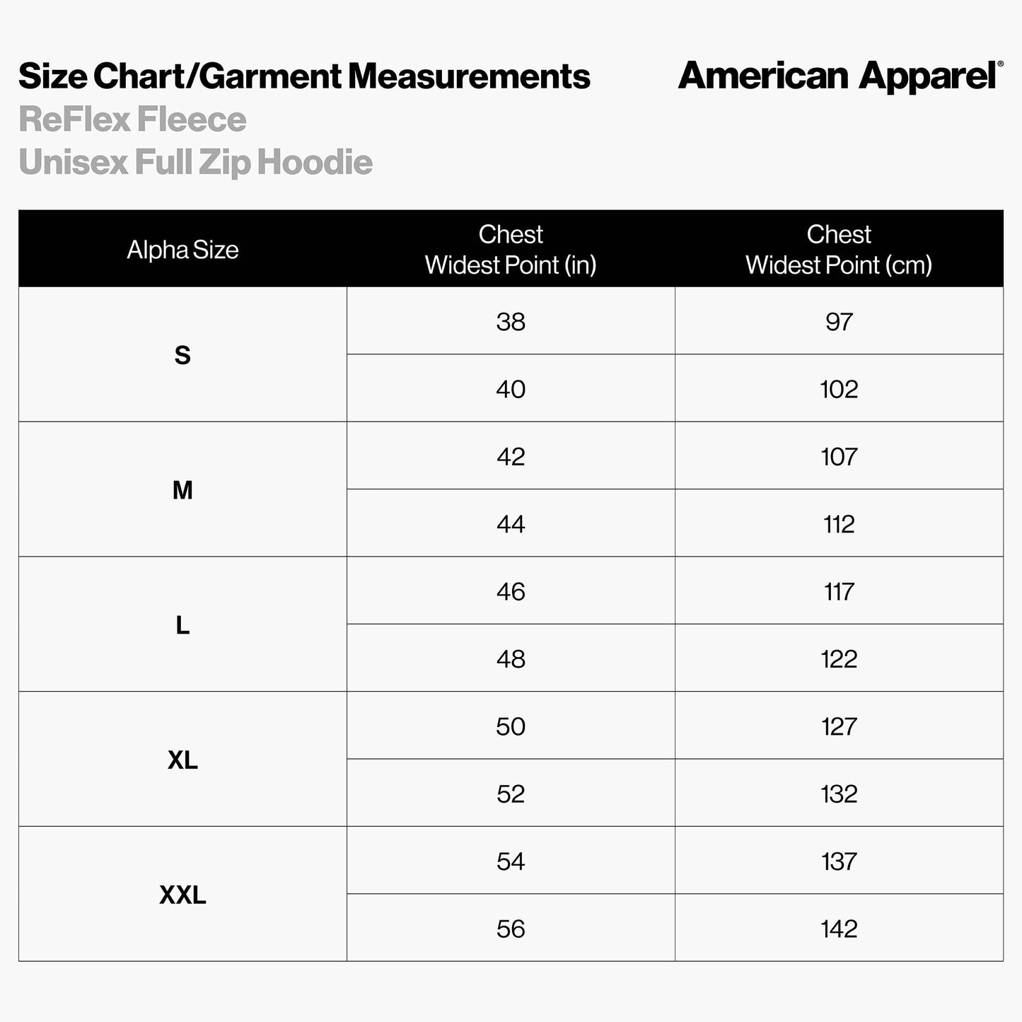 American Apparel Unisex Reflex Fleece Full Zip Hoodie Sweatshirt, GRF497AA, Black, Medium