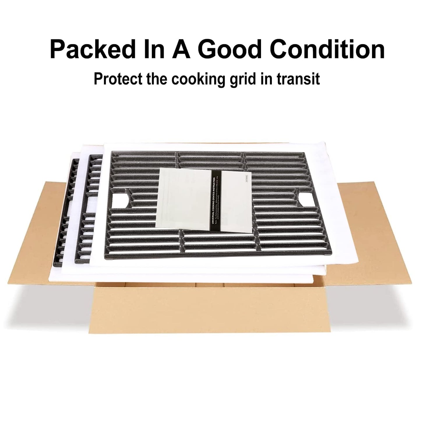 Hisencn 17 inch Grill Cooking Grates Replacement Parts for Homedepot Nexgrill 720-0896B 720-0896 720-0896BK 720-0896E 720-0896C 720-0896CP 720-0898 720-0898A, 3 Pack