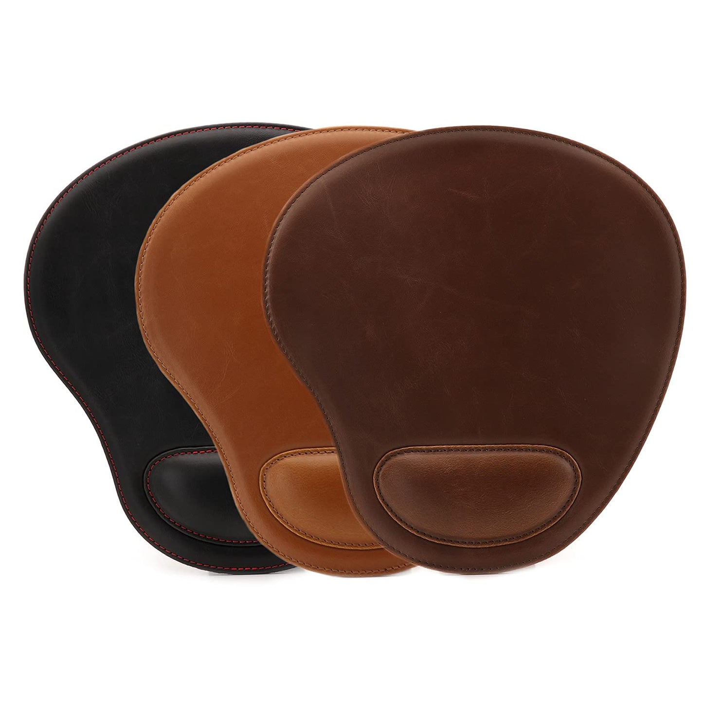 Londo Leather Oval Mousepad with Wrist Rest