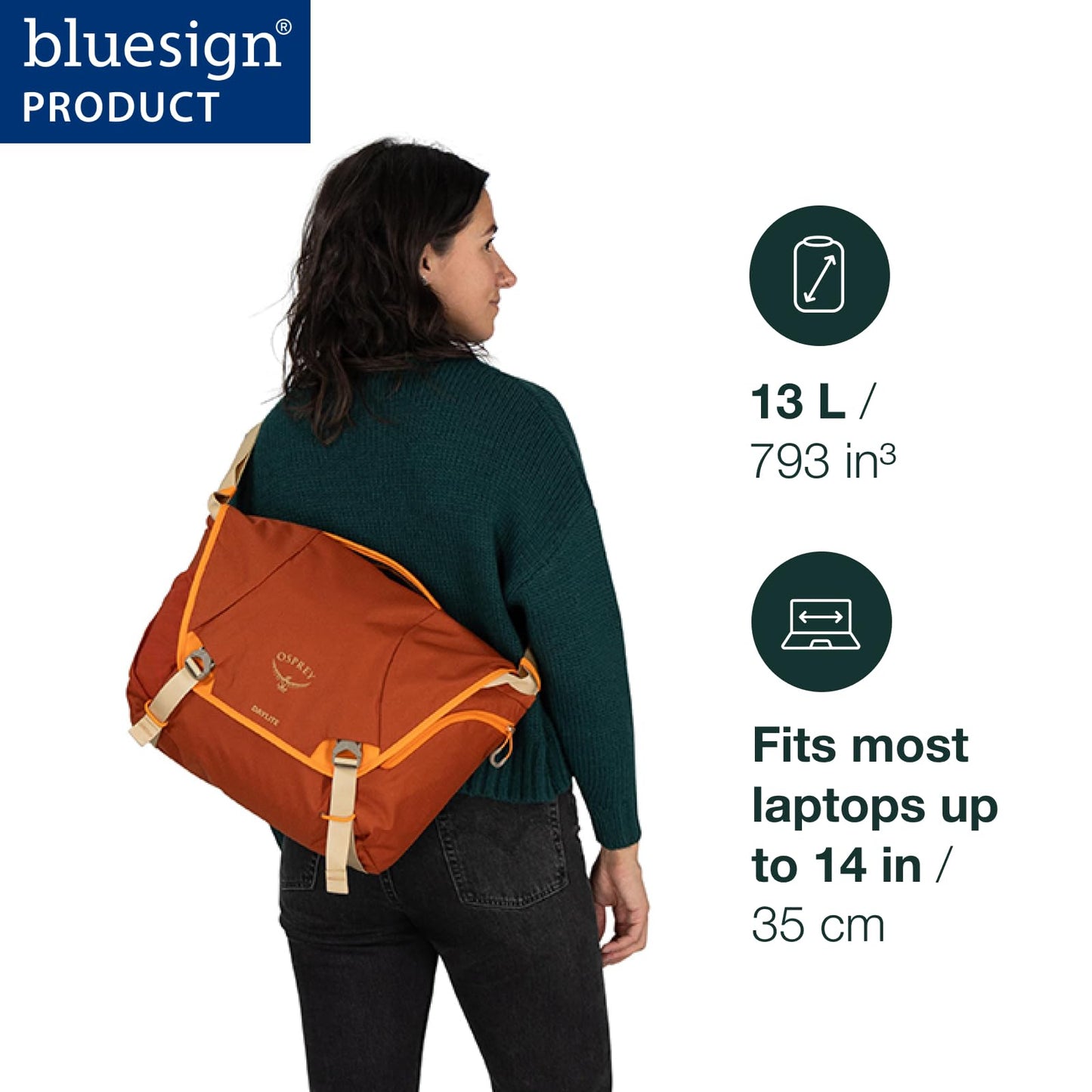 Osprey Daylite Messenger Bag, Magma Brown/Tungsten