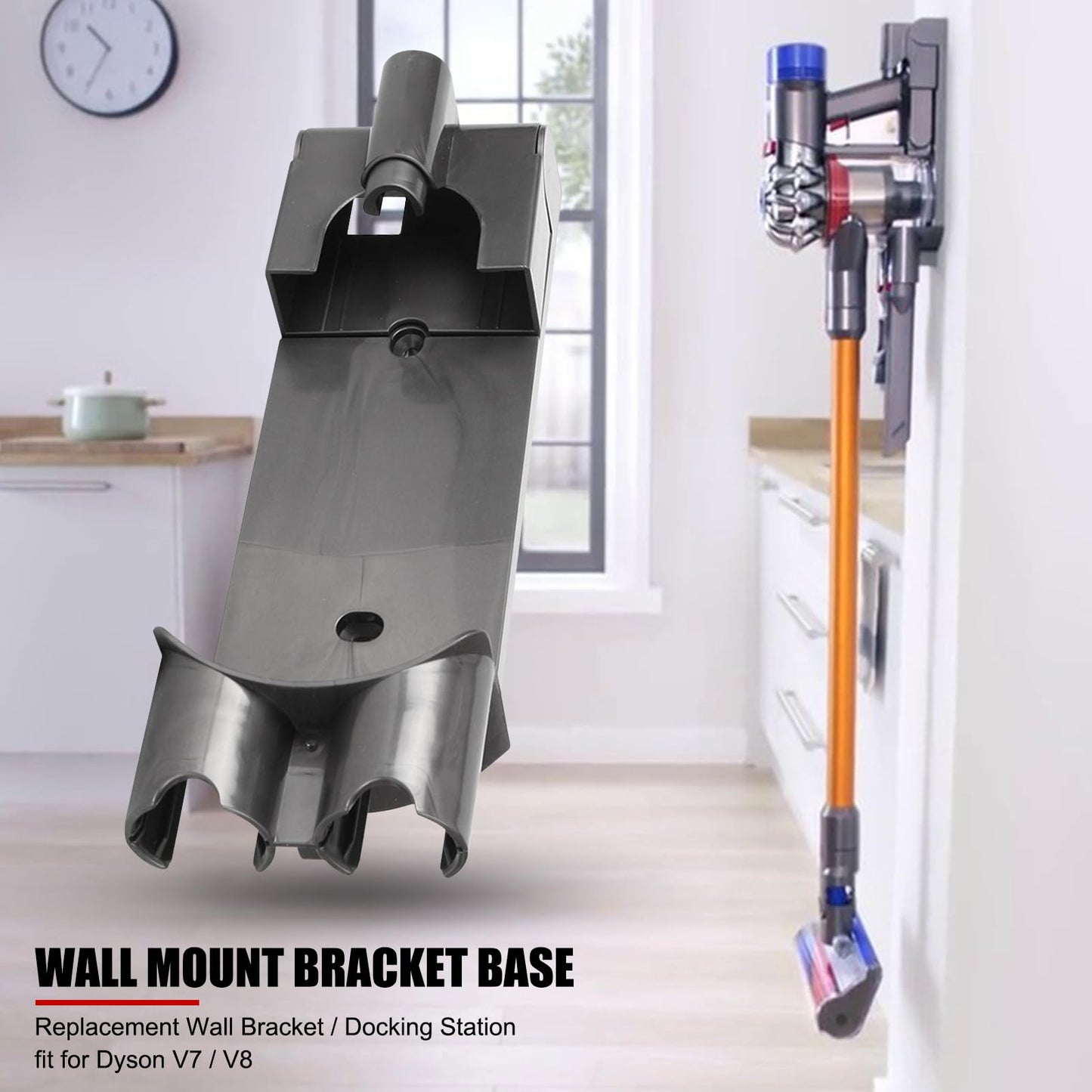 Wall Mounted Charging Dock Station Suitable for Dyson V7 V8 Series Handheld Vacuum Cleaner Replacement Accessories, Vacuum Cleaner Wall Mount Bracket