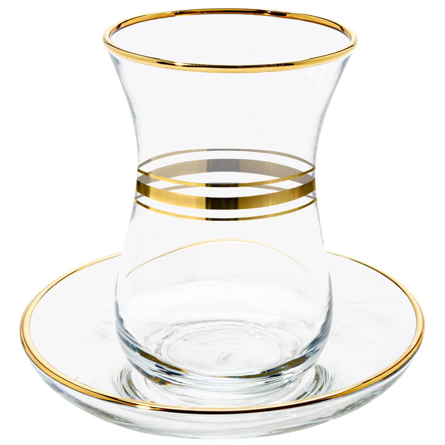 Turkish Tea Glasses & Saucers, 4 Oz Turkish Tea Cups,Turkish Glass Tea Set For Six, Tea Cup Glass, Clear Glass Tea Cups And Saucers, Turkish Tea Cup Set, Tea Set Moroccan, 6 Cups+6 Plates
