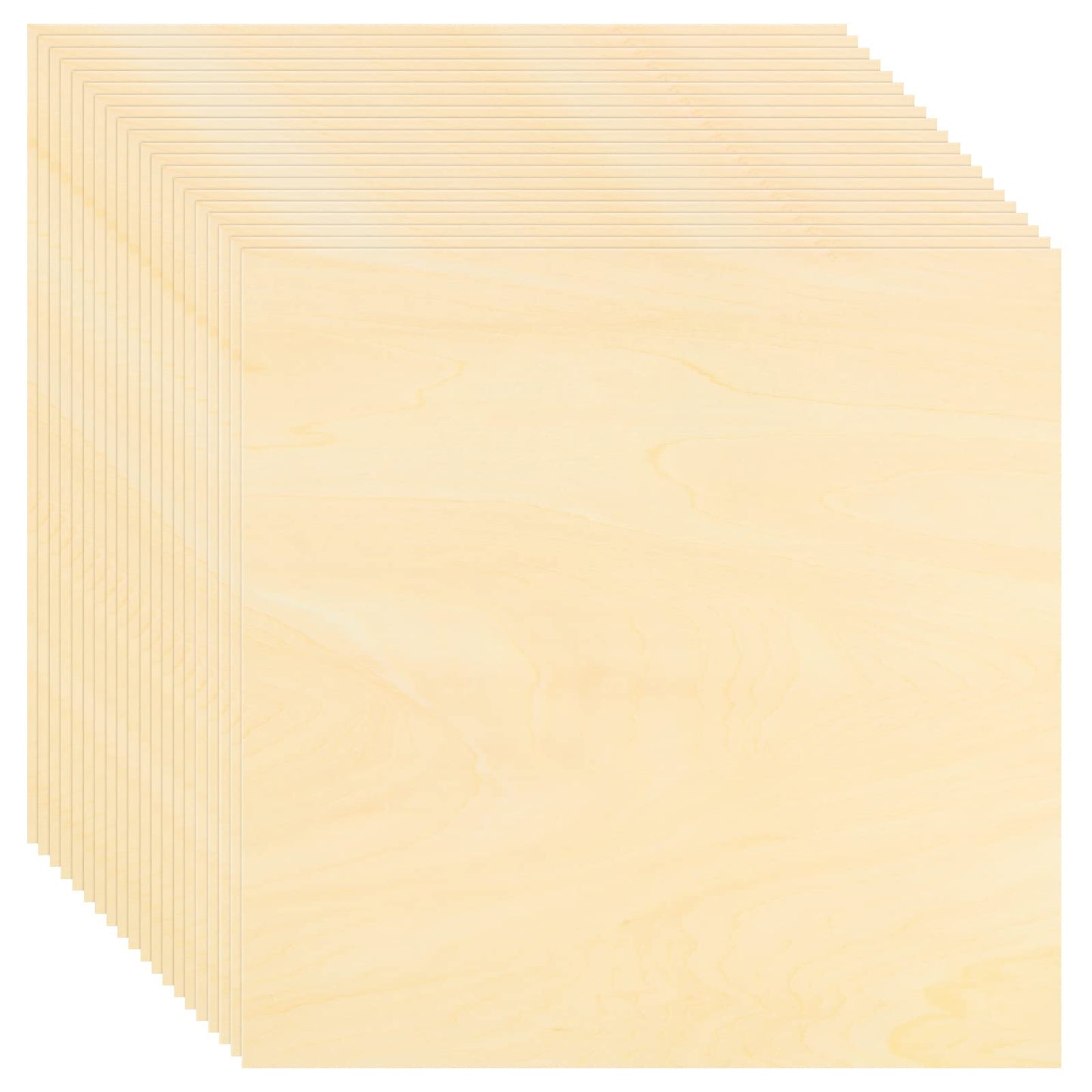 20 Pack Basswood Sheets 1/8 Plywood Sheets 3mm Basswood Sheets, Unfinished Wood Boards for DIY Laser Projects Architectural Model Making Mini House Building Hobby Wood Burning 11.8 × 11.8 Inch