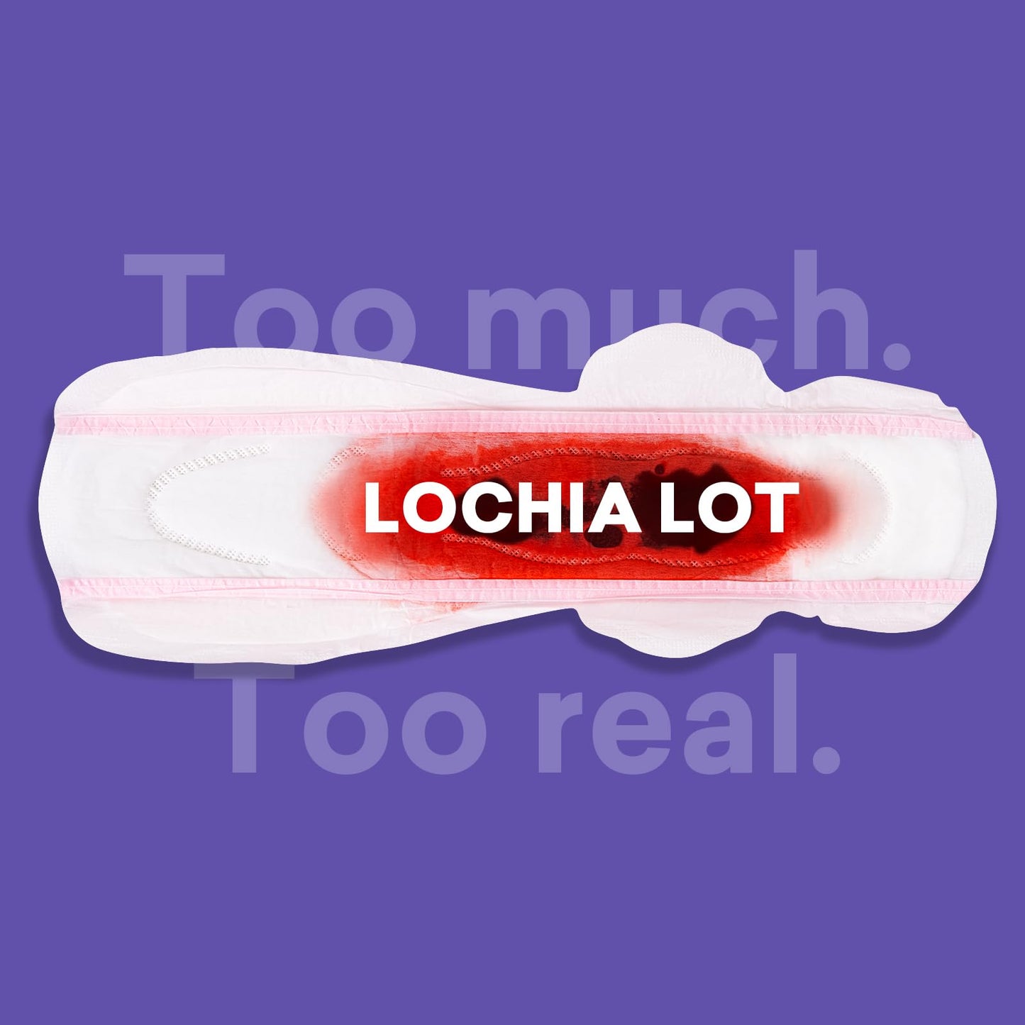 PurComfy Premium Postpartum Pads with Wings, Large Maximum Absorbency Postpartum Maternity Pads Ultra Soft Heavy Flow Secure Leak Protection After Birth, 48 Ct