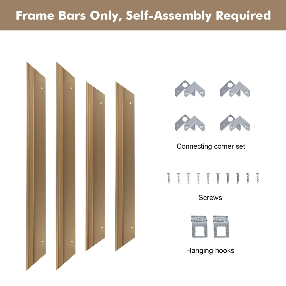 FOLKOR Canvas Floater Frame for 16x20 Oil Paintings, DIY Metal Canvas Floating Frame with 1.5 Inch Deep for Art Prints Artwork Landscape Portrait Living Room Wall Decor (Bronze)