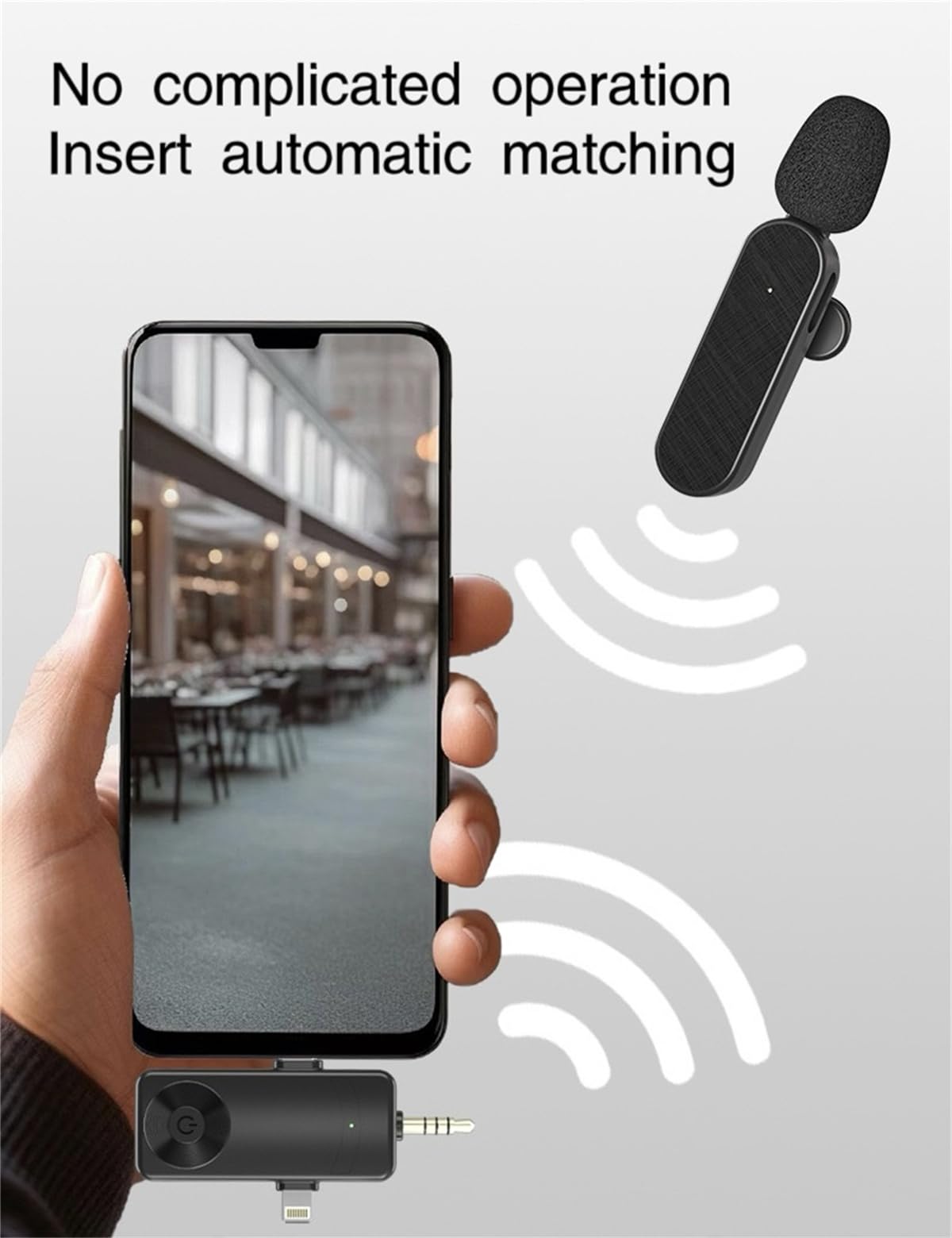 Jijikomore 3 in 1/Four in one Wireless Lavalier Microphone for iPhone,iPad,Android,Camera,Computer,mini Noise Reduction Recording Mic Ultra-Low Delay,for Vlog/TikTok/YouTube Live Stream (4 Mic)