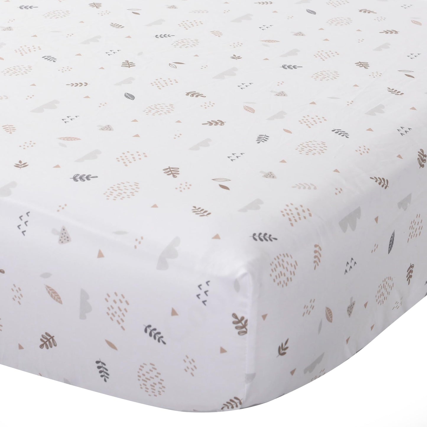 5 Piece Crib Bedding Set, Woodland EXPRESSIONS Includes Reversible Milestone Baby Blanket, 2 Standard Fitted Crib Sheets, Security Blanket & Storage Tote