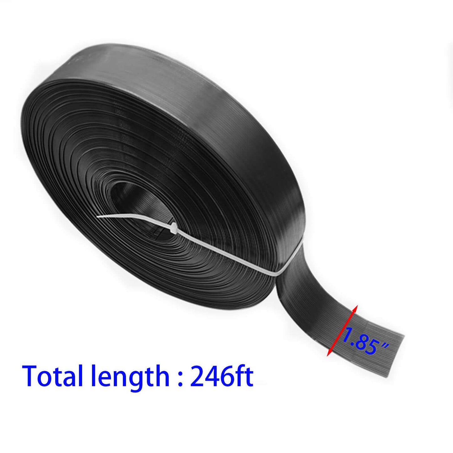 Qlvily Chain Link Fence Privacy Tape, 246ft x 0.15ft Fence Slats, Fence Covering Privacy, Black (200PCS Button + Puncher Included)