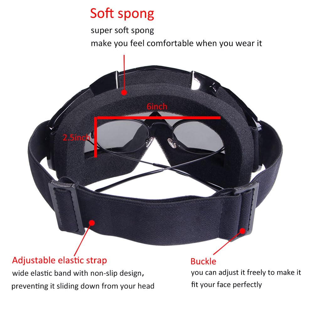 XYOP Dirt Bike Goggles ATV Motorcycle Goggles 2-Pack Motocross Goggles for Adult Men Women Youth Kids Helmet Goggles UTV Bike Goggles Off-road Goggles UV400 Anti-Fog Windproof Dustproof Color Lens