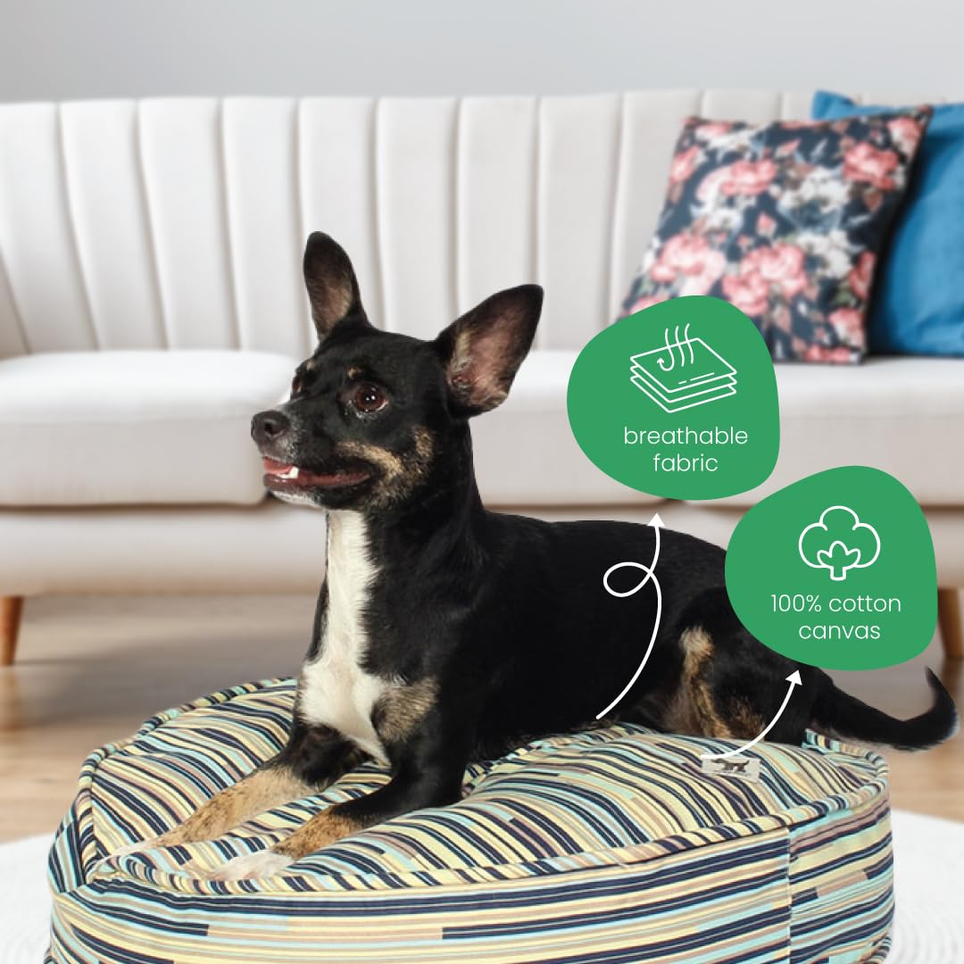 Molly Mutt Huge Dog Bed Cover - I Don’T Like Mondays Print - Measures 36" X45"X5"- 100% Cotton - Durable - Breathable - Sustainable - Machine Washable Dog Bed Cover