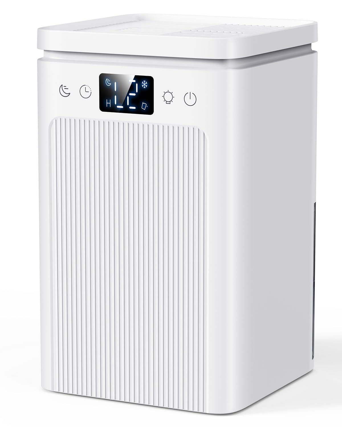 Dehumidifier for Home, 75 OZ Water Tank, Quiet Dehumidifiers for Home with Auto Shut Off, Auto Defrost, Timer, Sleep Mode, 7 Color Light Dehumidifier for Basement, Bedroom, Bathroom - White