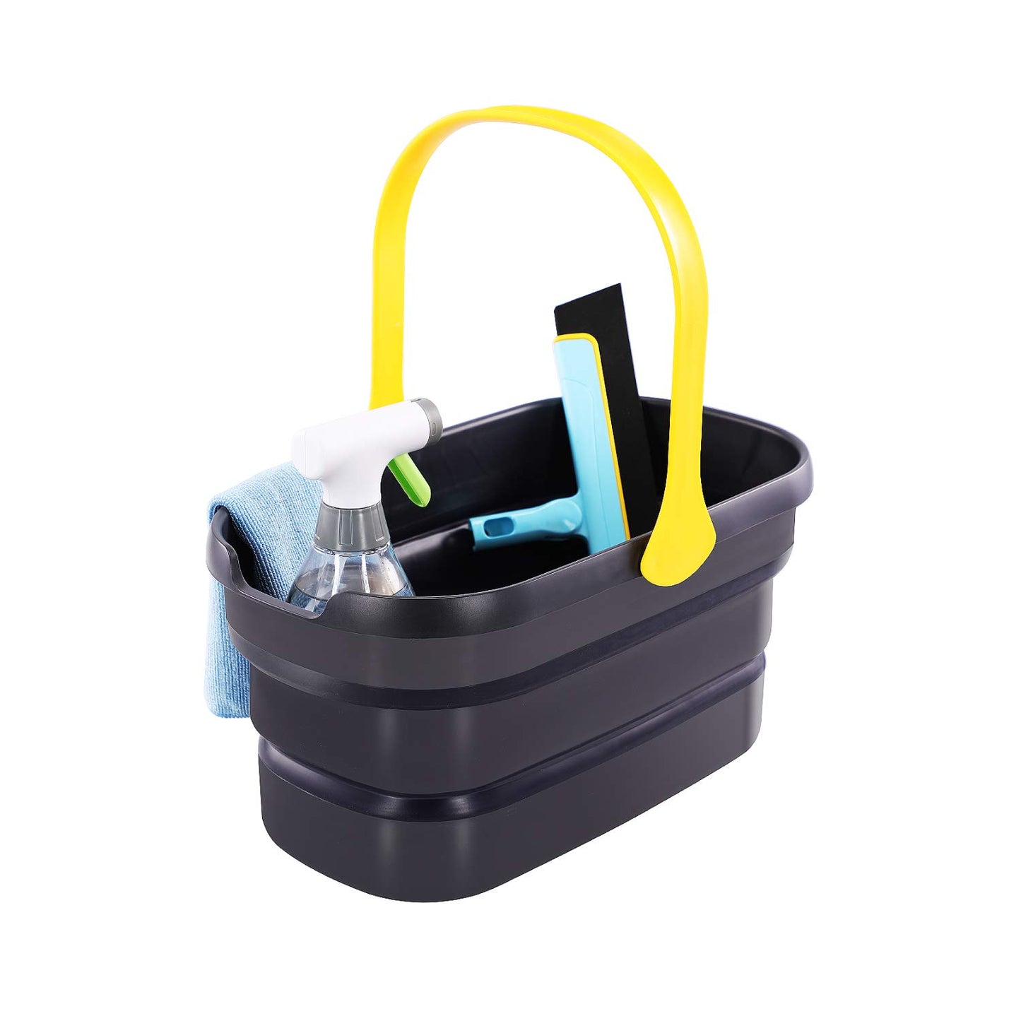 Yocada Collapsible Plastic Bucket Mop Bucket 10L (2.6Gallon) Cleaning Washing Basket for Sponge&Flat&Cotton Mop Cleaning Washing
