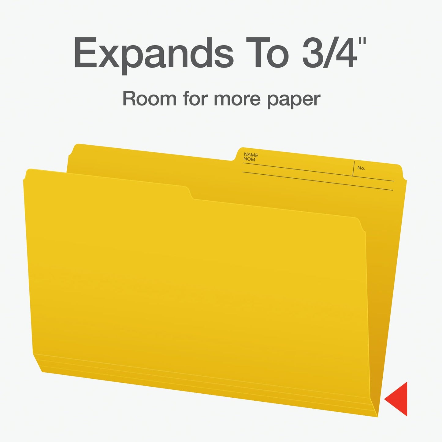 Pendaflex File Folders - Yellow Colour File Organizers, 1/2 Cut Tab, Legal Size, Durable Paper Stock, 100/Box, Ideal for Office, Home, and School Organization