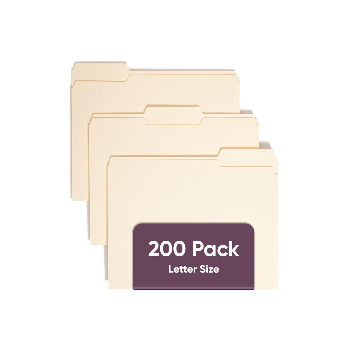 Smead Manila File Folder, 1/3-Cut Tab, Letter Size, Manila, 200 per Box