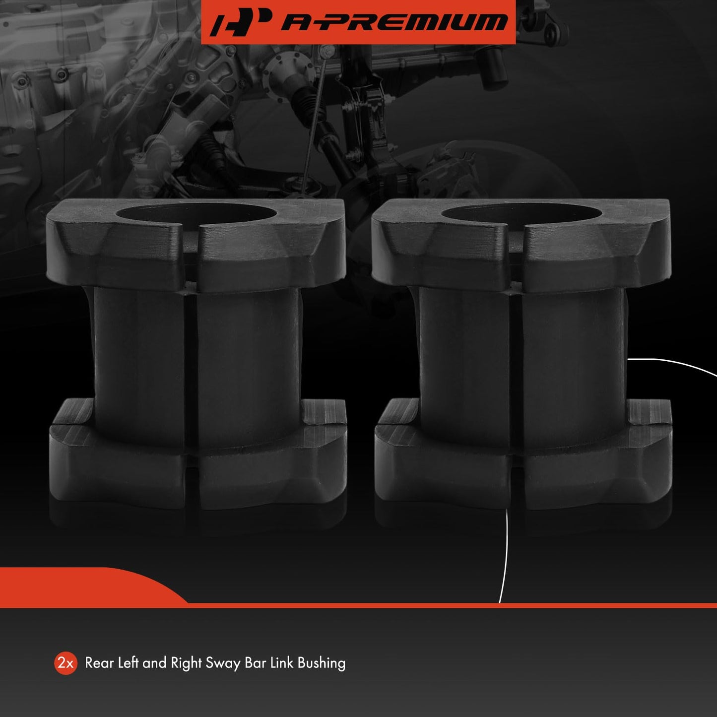 A-Premium 2 x Rear Sway Bar Bushing Kit, Compatible with Mitsubishi Outlander 05-23, Lancer 06-17, Eclipse Cross 18-20/22-23, ASX 13-15, Outlander PHEV 18, Outlander Sport & RVR 11-22/24