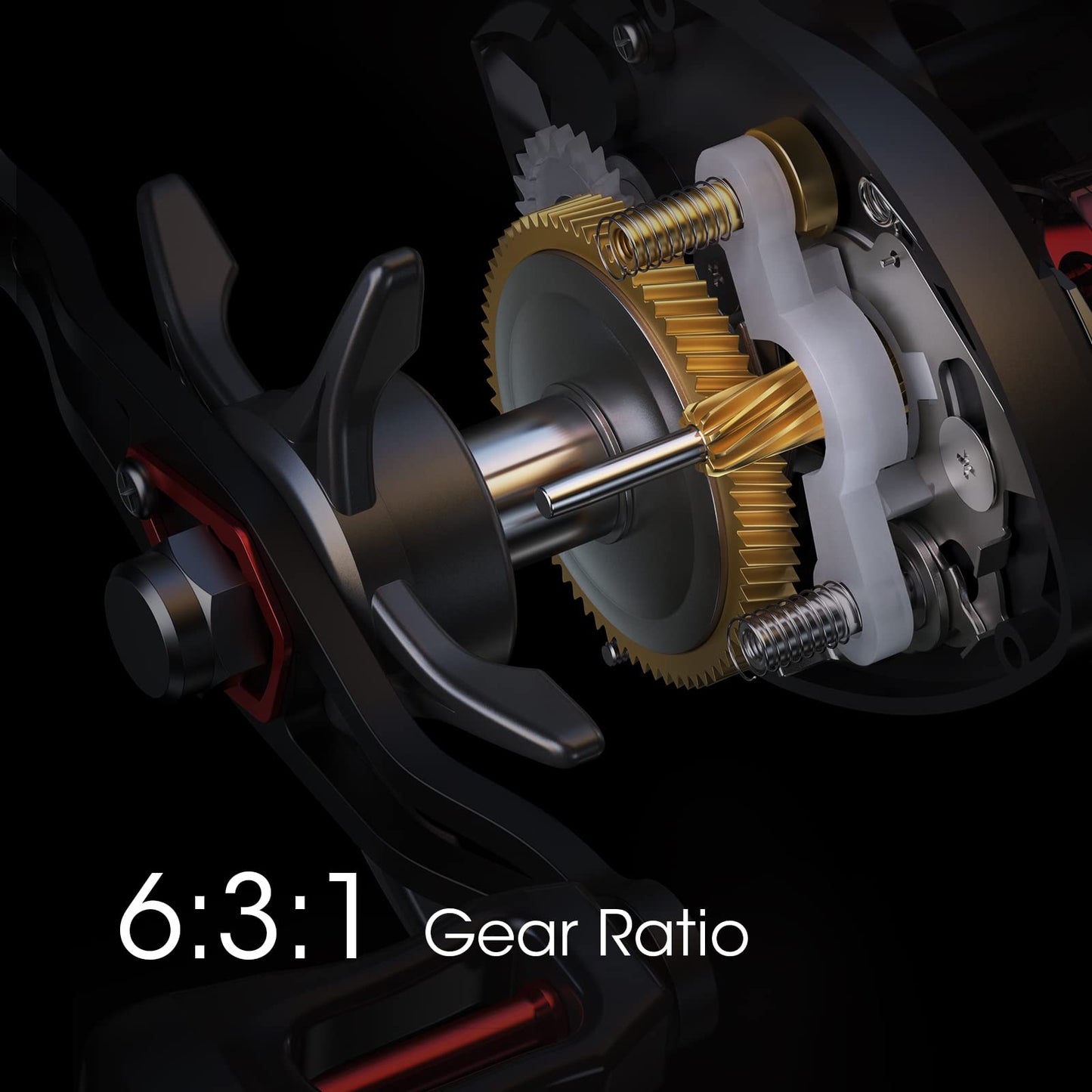 Lixada Baitcaster Fishing Reel Compact Baitcaster Reel Smooth Fishing Reel with 27.6LB Carbon Fiber Drag 12+1Ball Bearings 6.3:1 Gear Ratio High Speed for Saltwater Freshwater Fishing