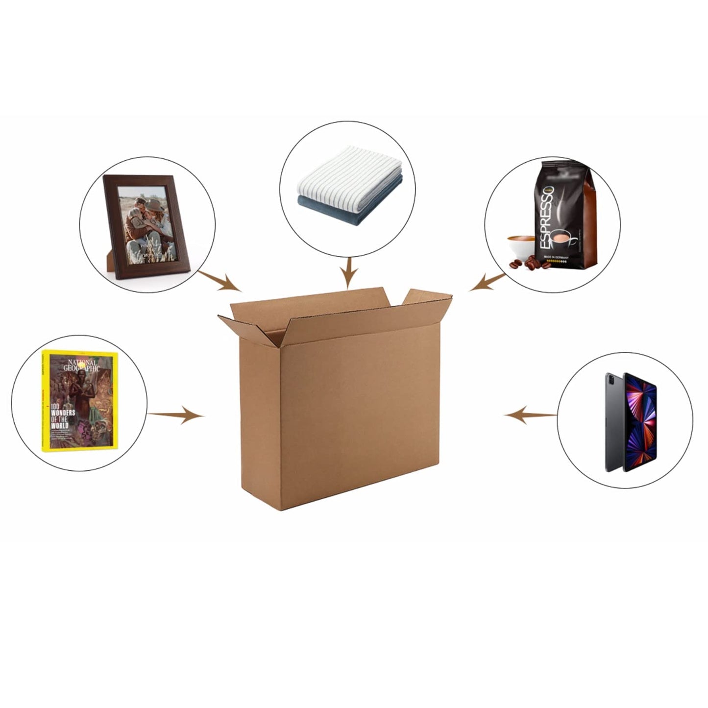 CRUGLA Shipping Boxes 12x9x4, Cardboard Shipping Mailing Box for Packaging, 25 Packs
