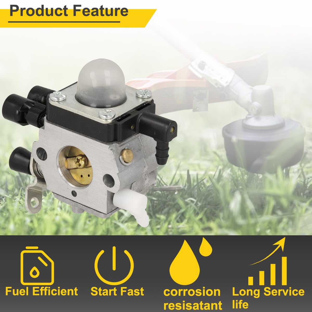 ZAMDOE FS38 Carburetor for Stihl FS 38 FS55R FS45 FS46 FS55 FS55C FS 55R 2-MIX Brushcutters String Trimmer Replace for ZAMA C1Q-S282 4140 120 0623 41401200623B (After 2013-2015)