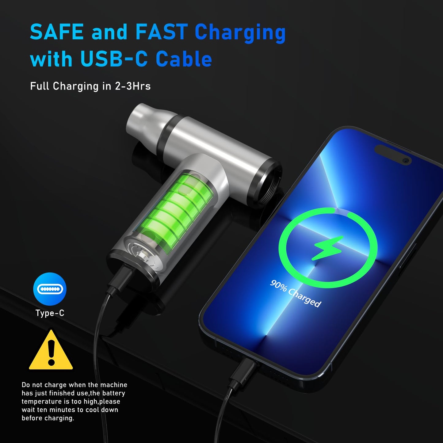 Compressed Air Duster, 300000RPM Air Duster Electric Cleaner for PC Deep Cleaning, Keyboard, Cordless Air Blaster, Replace Compressed Air Can-No Canned Air Duster