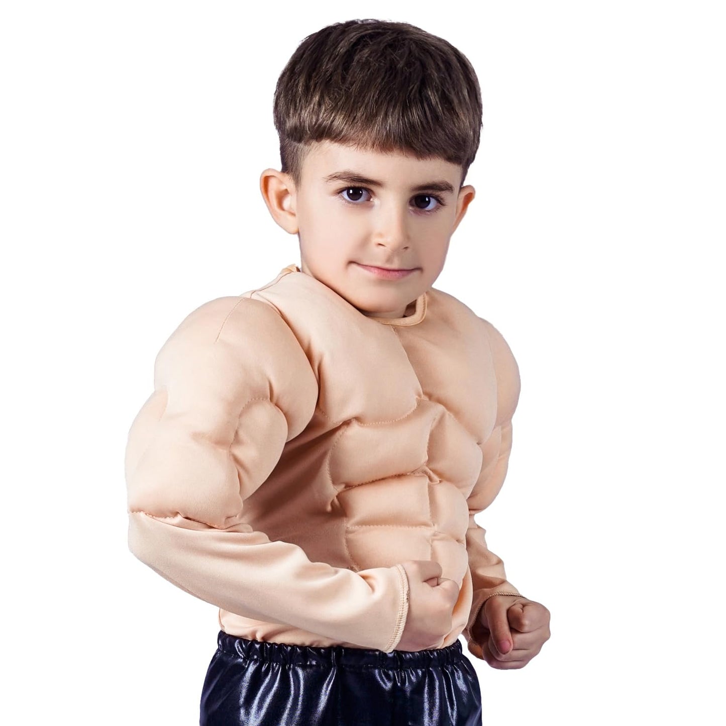 KalcyKizz Kids Muscle Suit Costume, Yellow (M(7-9Y))