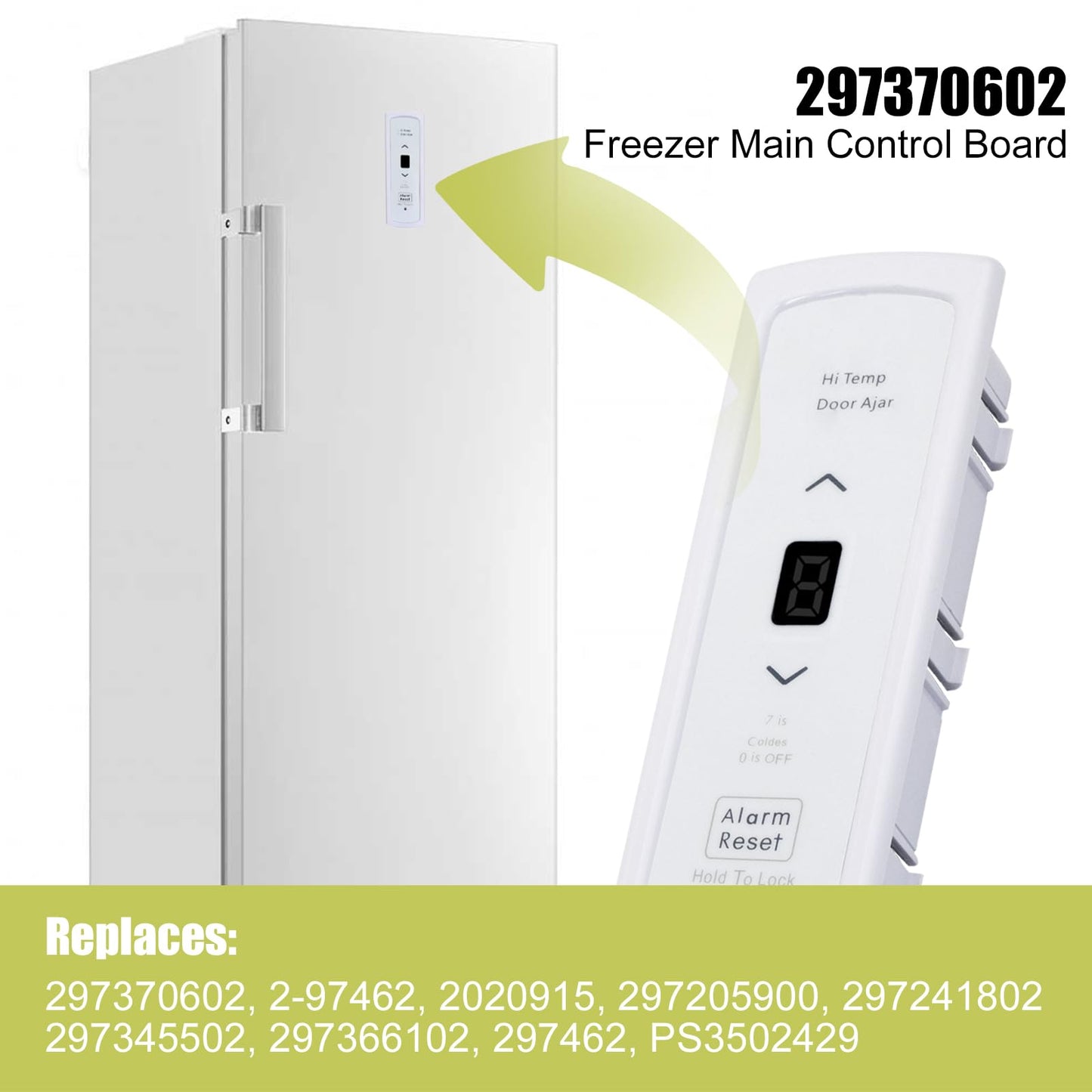 IURILA 297370602 Freezers Electrical Control for Frigidaire/Electrolux Refrigerator Control-Electric 297366102 / AP5306797