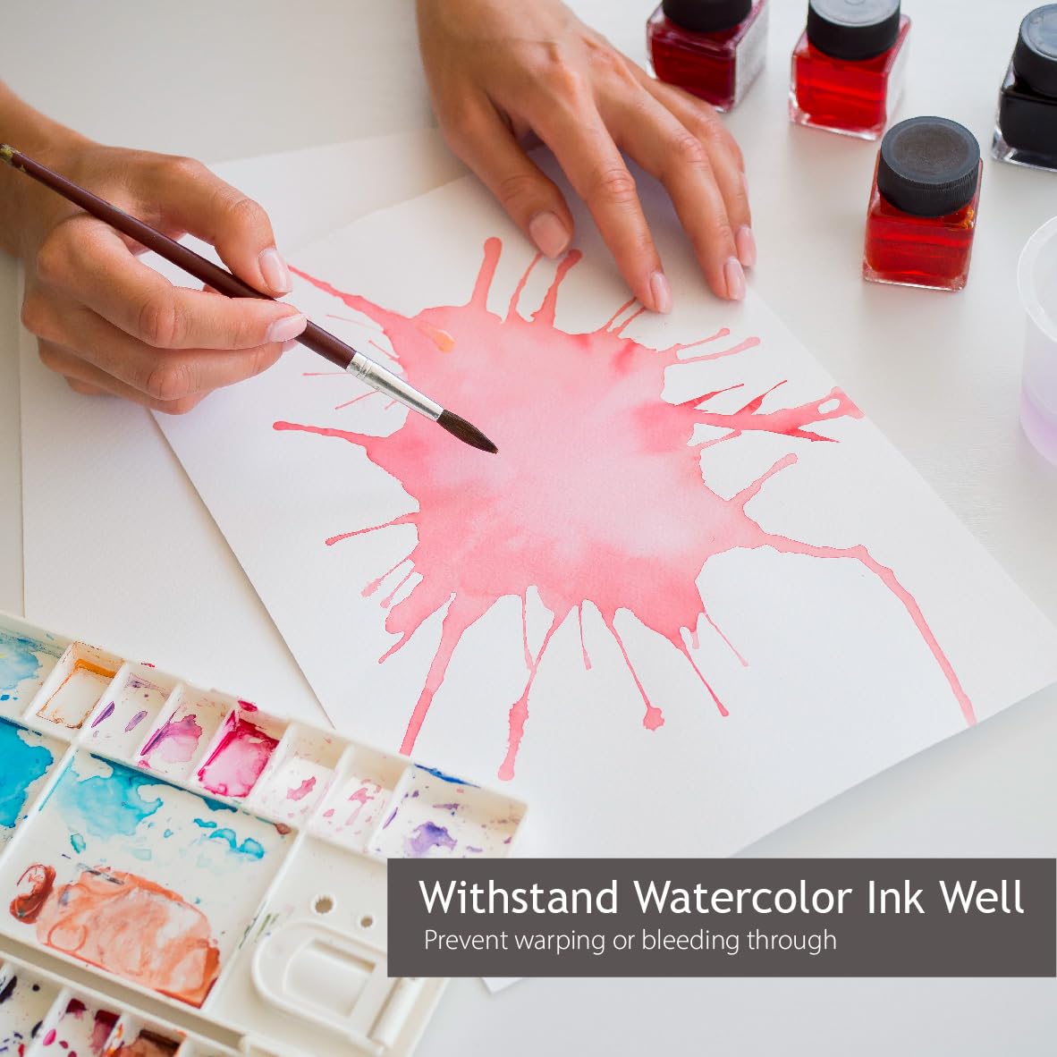 50 Pack 5x7 Inch Blank Watercolor Cards With Envelopes - 140lb Heavyweight 100% Cotton, Foldable for Painting or Card Making