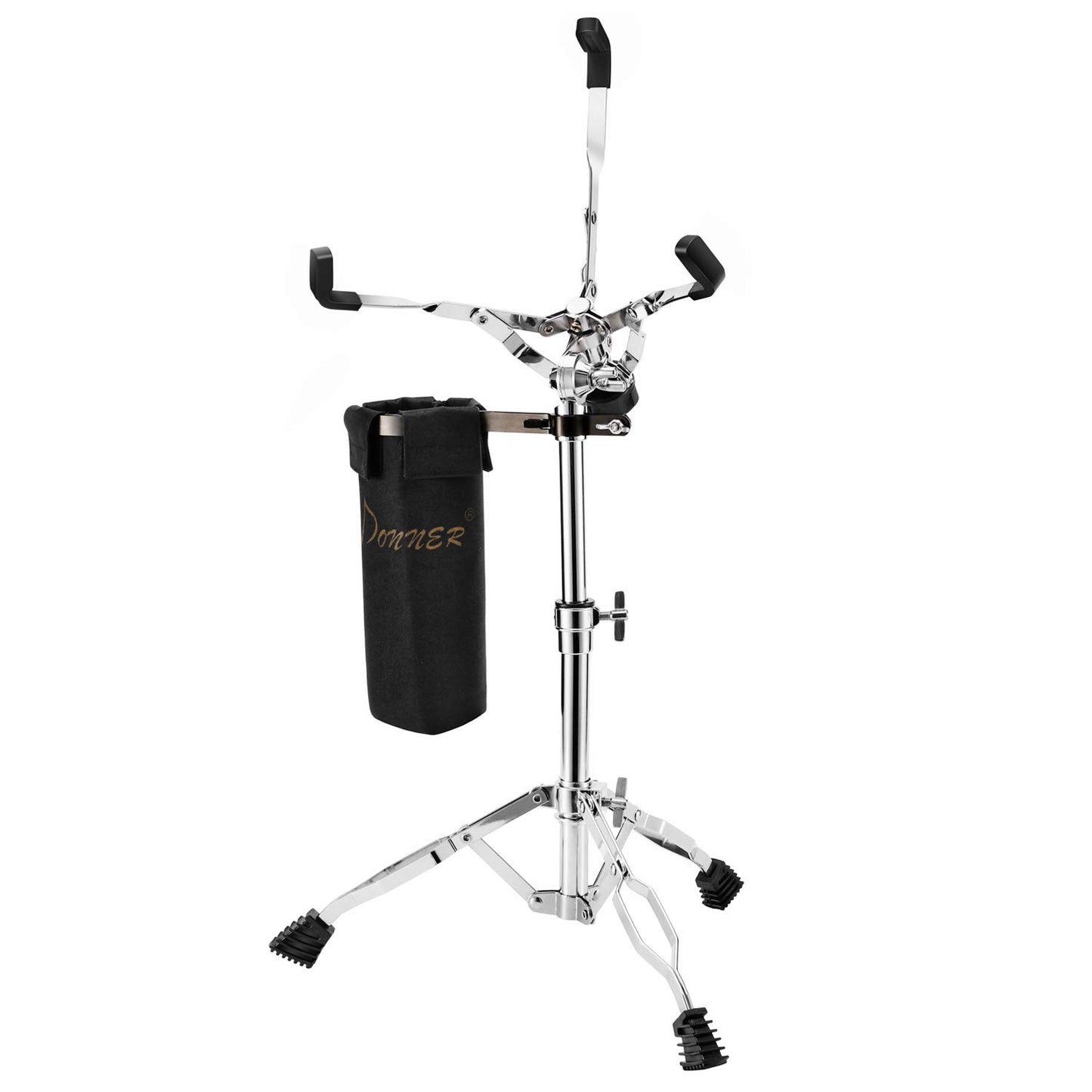 Donner Snare Drum Stand with Drumstick Holder, Adjustable Snare Stand Double Braced Fit for 10 to 14 Inch Dia Drums Handpan and Practice Pad, Height Range 14.2 to 22.8 Inches, Drum Set Accessories