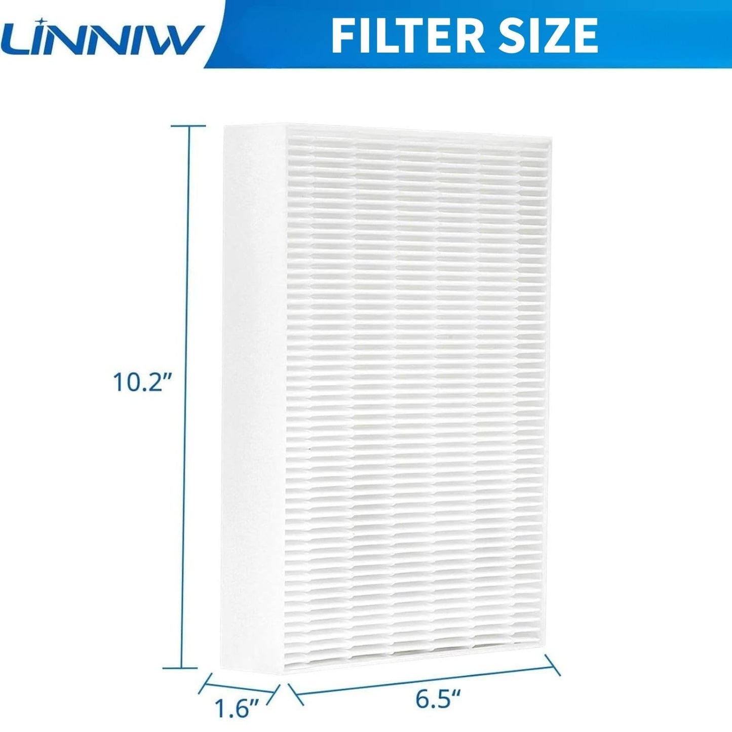 6 Pack HPA300 HEPA Replacement Filter R Compatible with Honeywell HPA300 Air Purifiers, Fits HPA300 HPA090, HPA200, HPA100 Series and HPA5300 Models HEPA Filter R, HRF-R1 HRF-R2 & HRF-R3